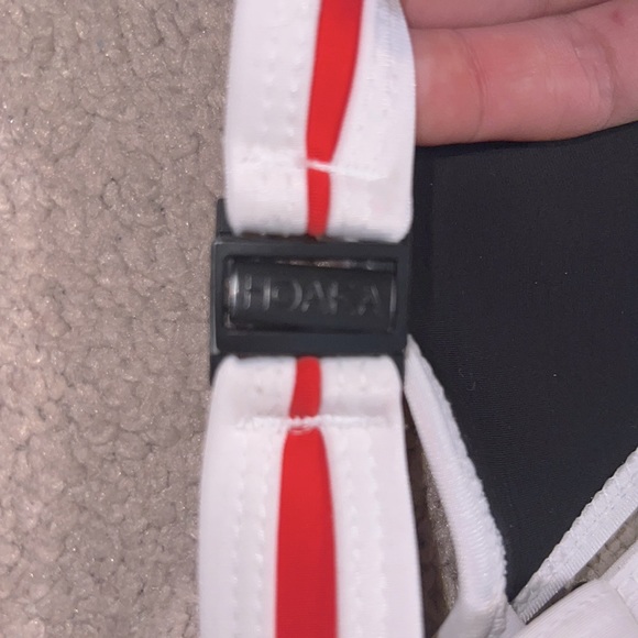 hoaka swim wear neoprene bikini top in red - Picture 4 of 4